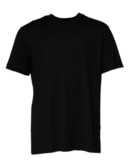 Dolce &amp; Gabbana svart rund hals t-skjorte med korte ermer