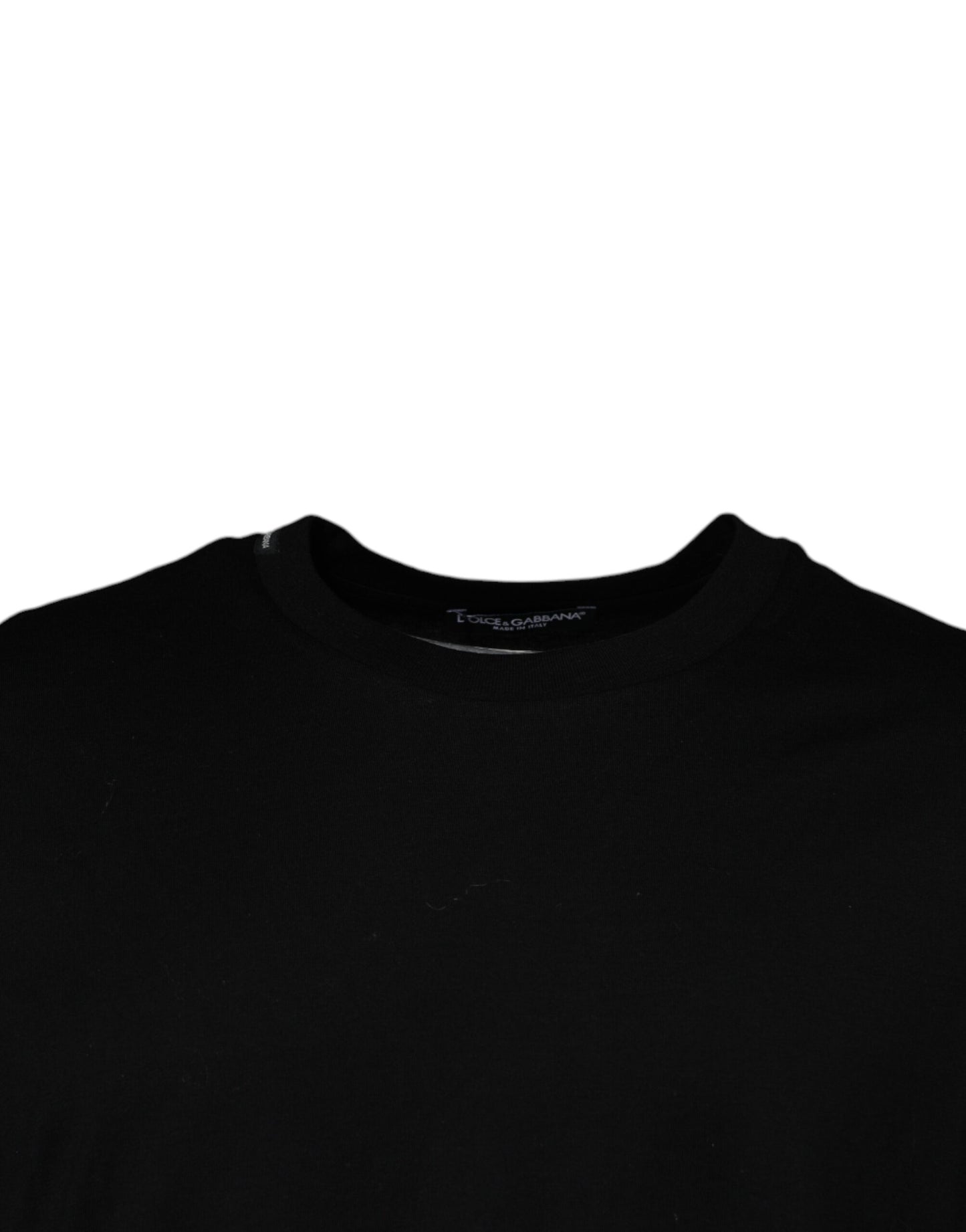 Dolce &amp; Gabbana svart rund hals t-skjorte med korte ermer