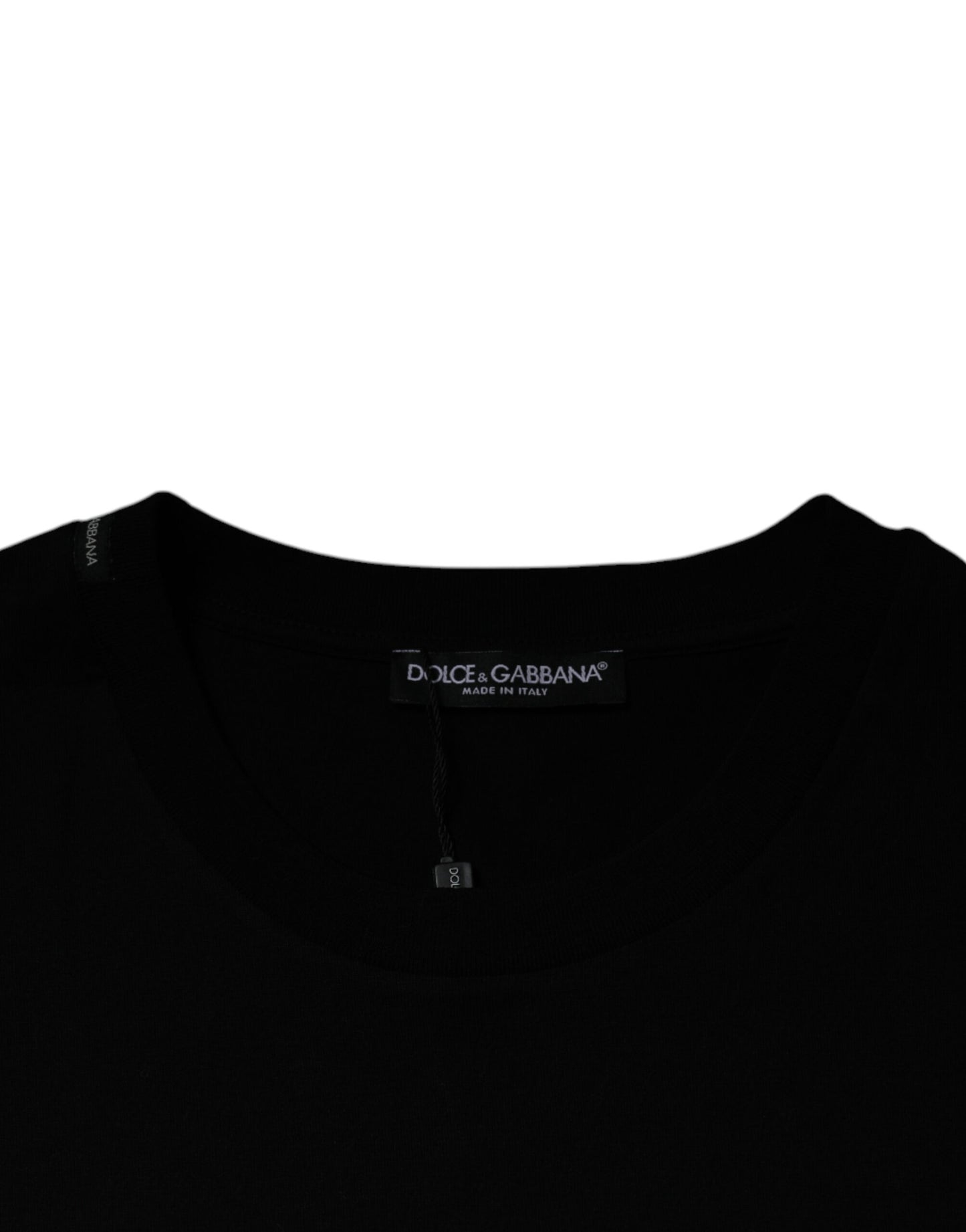 Dolce &amp; Gabbana svart rund hals t-skjorte med korte ermer