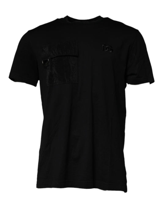 Dolce &amp; Gabbana svart rund hals t-skjorte med korte ermer