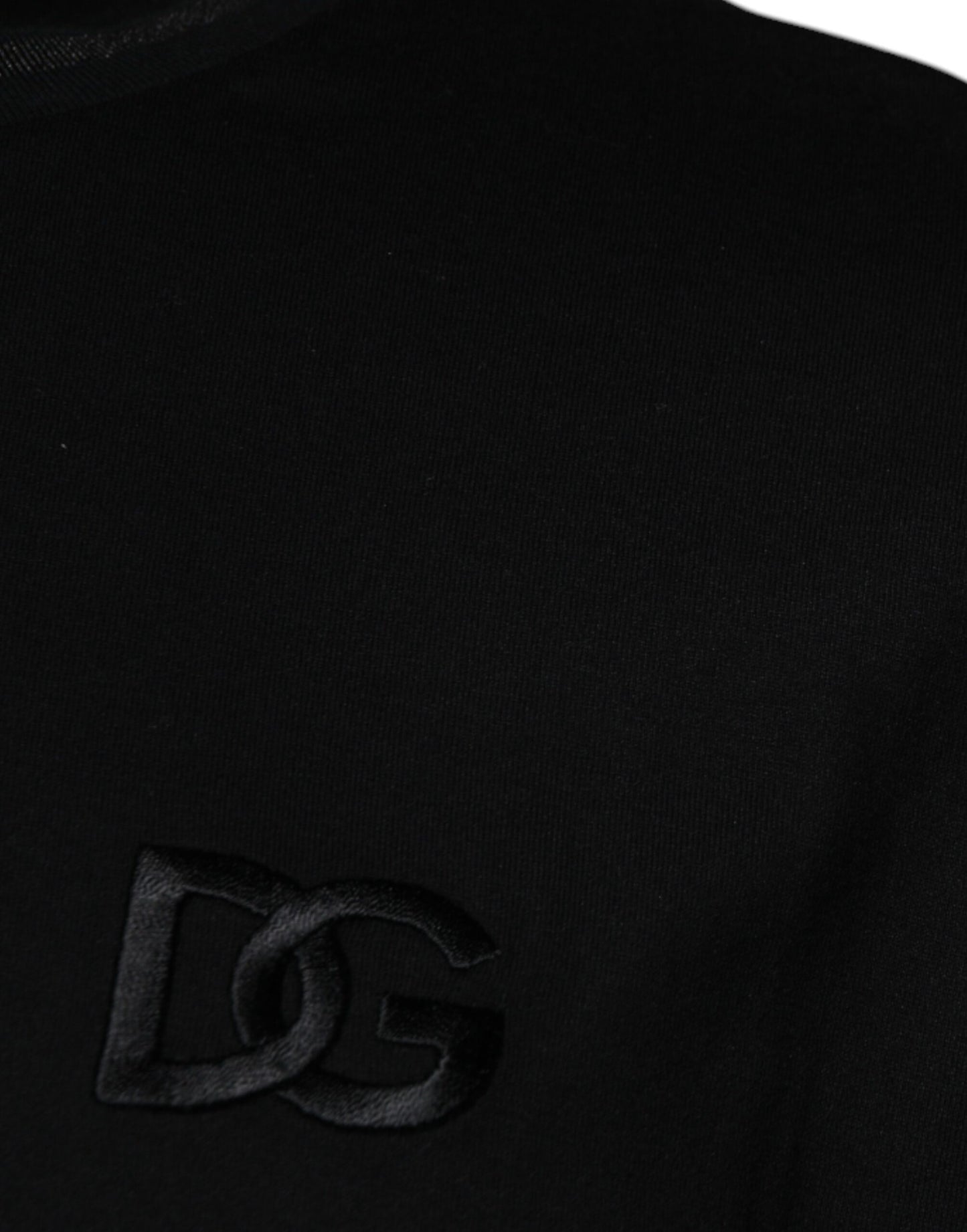 Dolce &amp; Gabbana svart rund hals t-skjorte med korte ermer