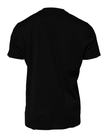 Dolce &amp; Gabbana svart rund hals t-skjorte med korte ermer