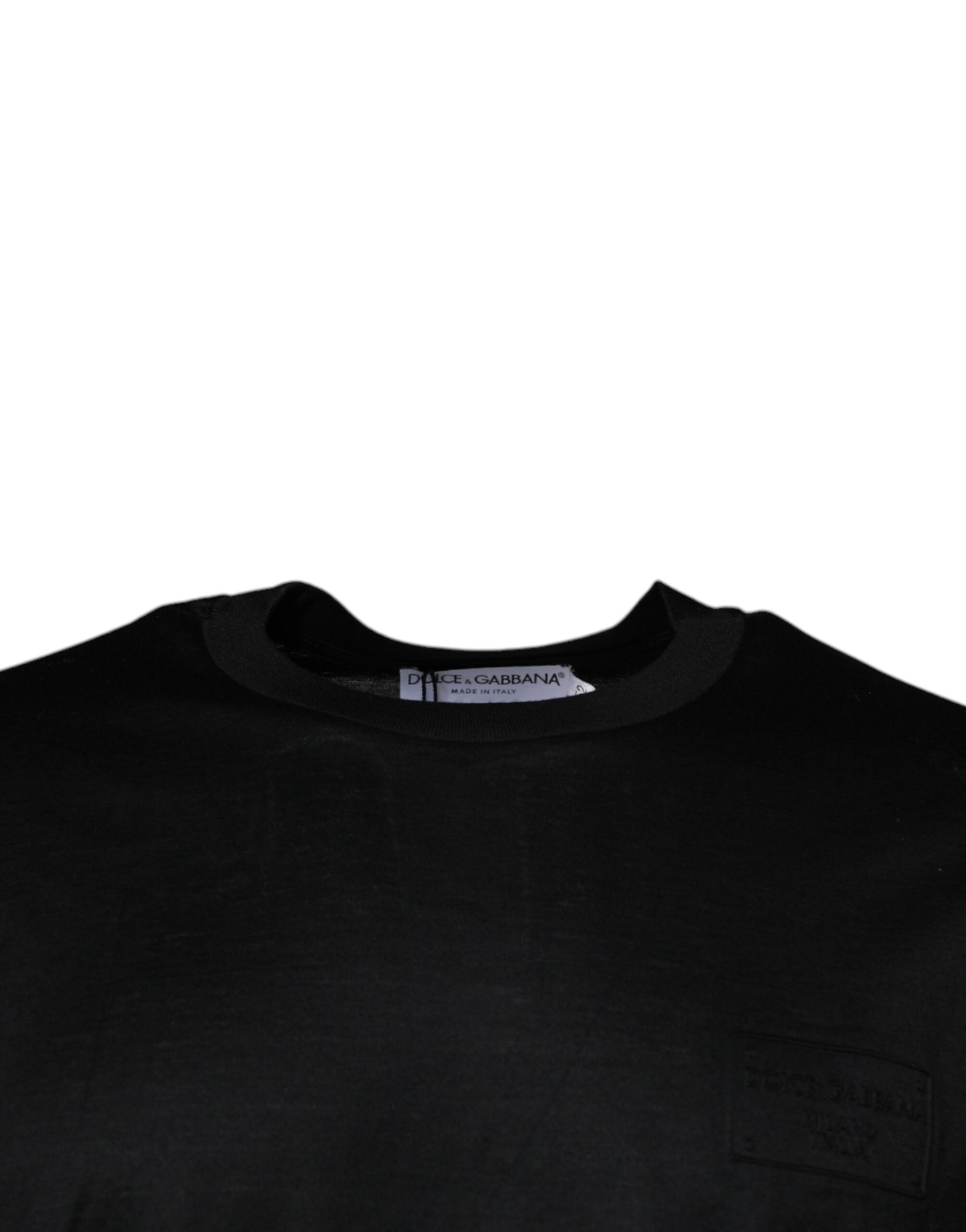 Dolce &amp; Gabbana svart rund hals t-skjorte med korte ermer