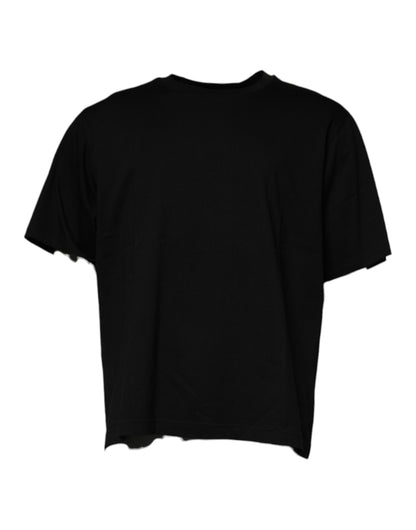 Dolce &amp; Gabbana svart rund hals t-skjorte med korte ermer