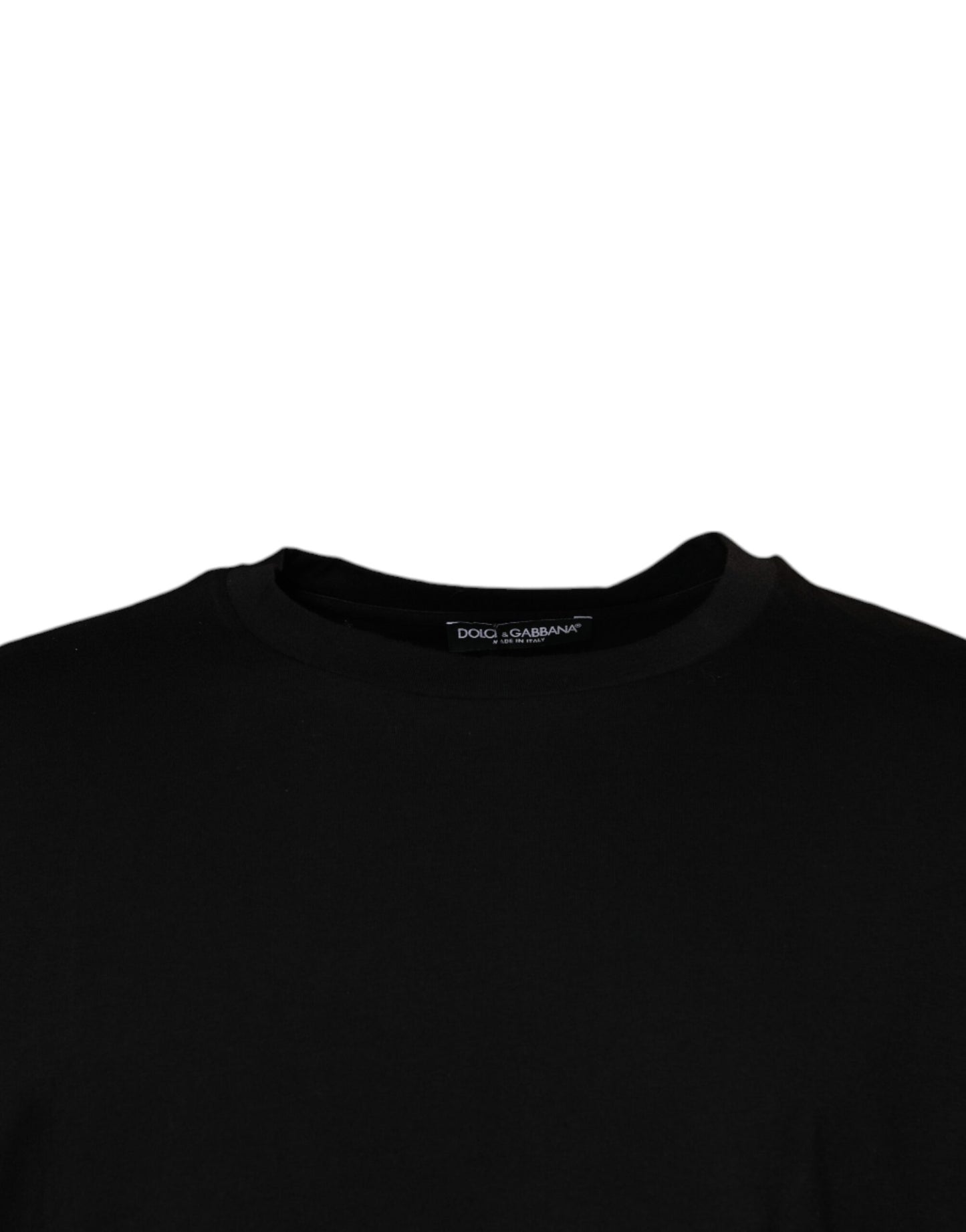 Dolce &amp; Gabbana svart rund hals t-skjorte med korte ermer