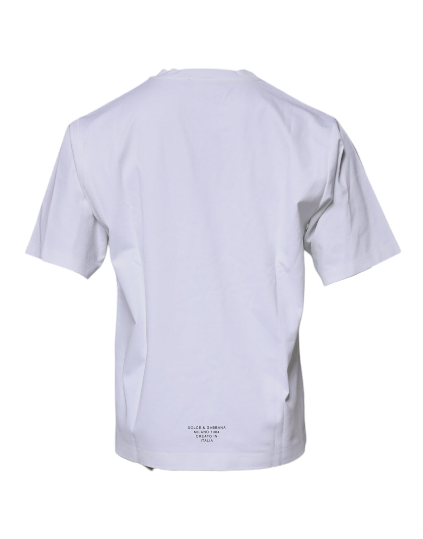 Dolce &amp; Gabbana Hvit DG Logo Bomulls-T-skjorte med rund hals