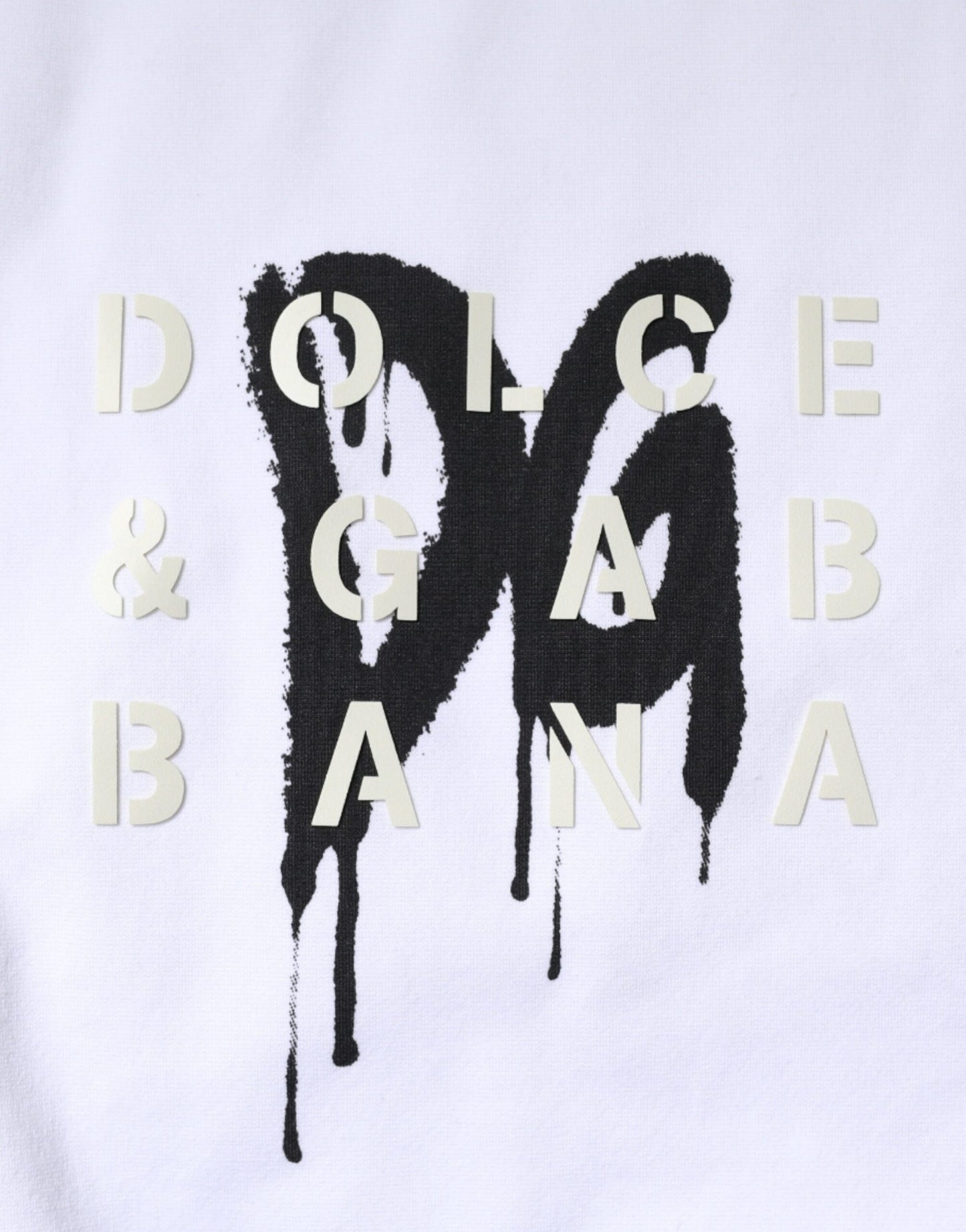 Dolce &amp; Gabbana Hvit DG Logo Bomulls-T-skjorte med rund hals