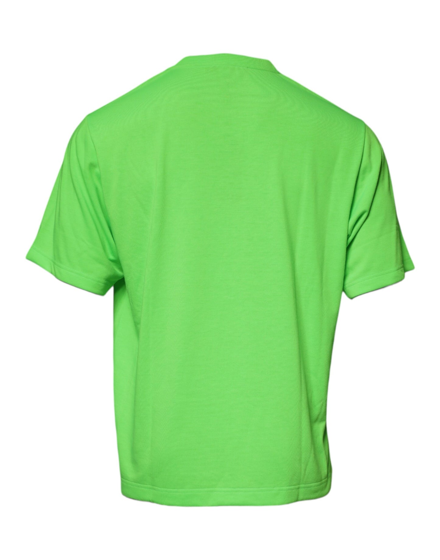 Dolce &amp; Gabbana Grønn DG Logo Bomulls-T-skjorte med rund hals
