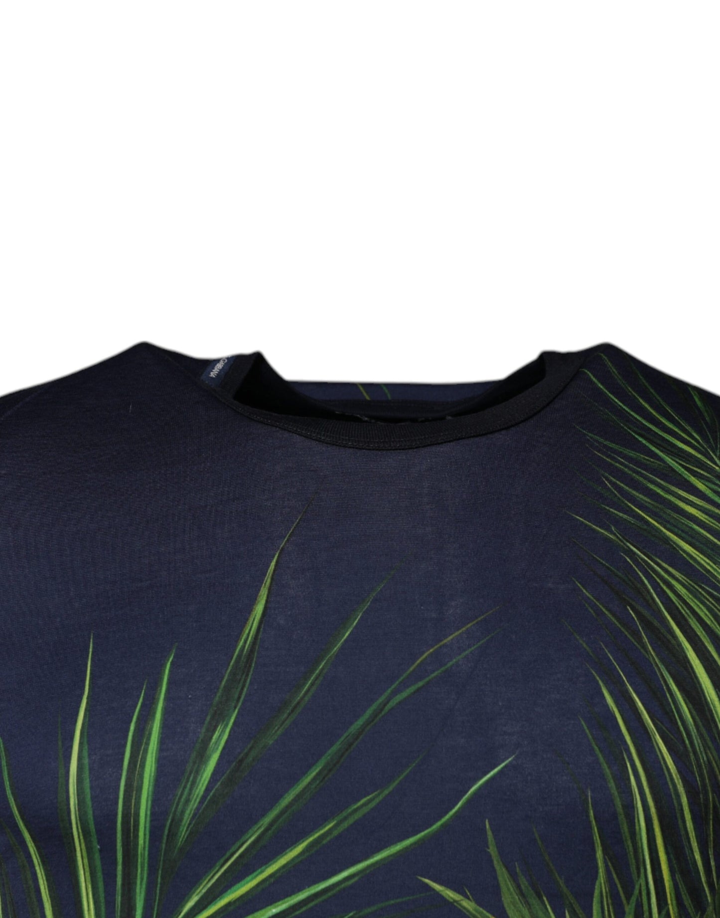 Dolce &amp; Gabbana Blå Tretrykk Crew Neck Kortermet T-skjorte