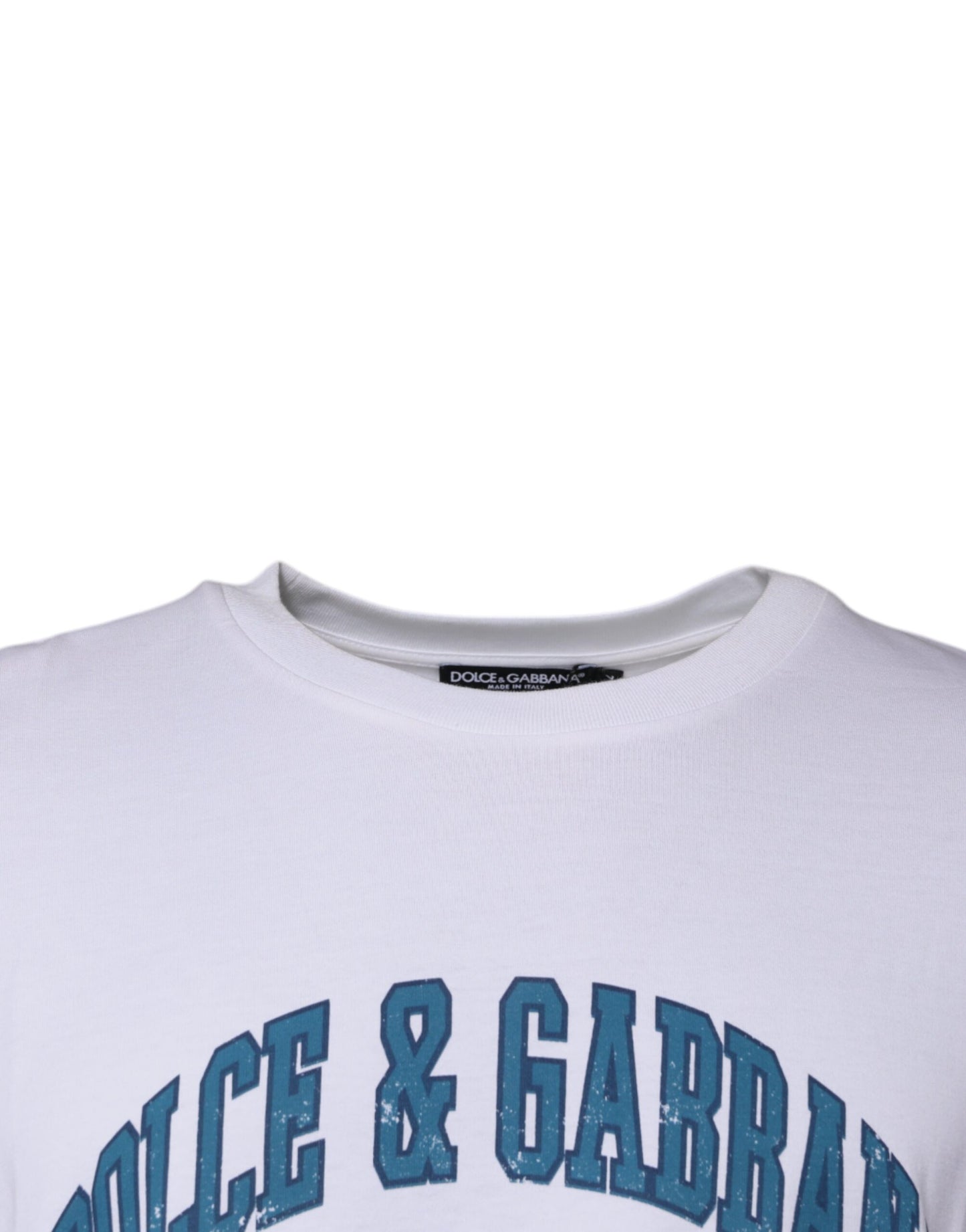 Dolce &amp; Gabbana Hvit DG Milano Bomulls-T-skjorte med rund hals
