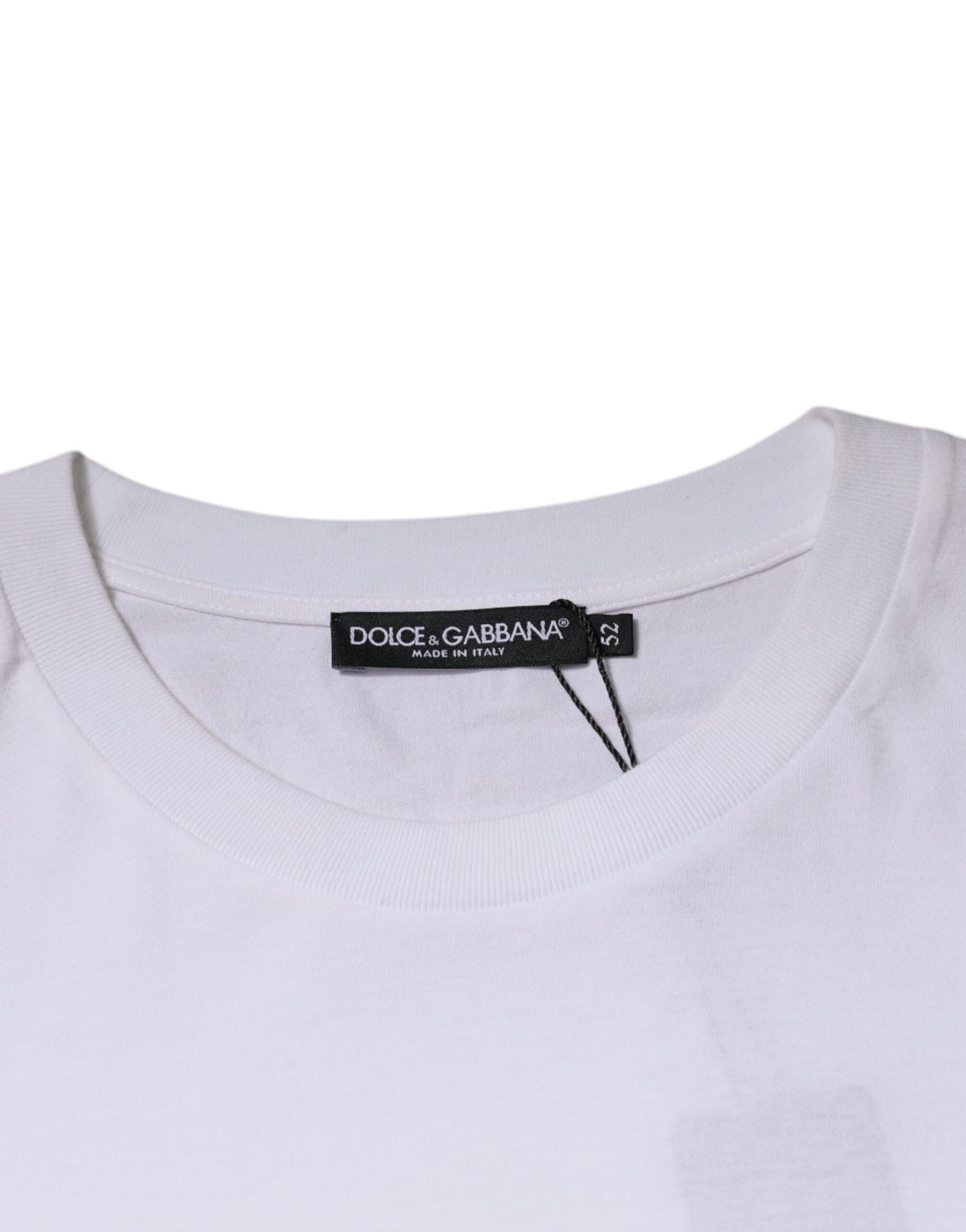 Dolce &amp; Gabbana Hvit DG Milano Bomulls-T-skjorte med rund hals
