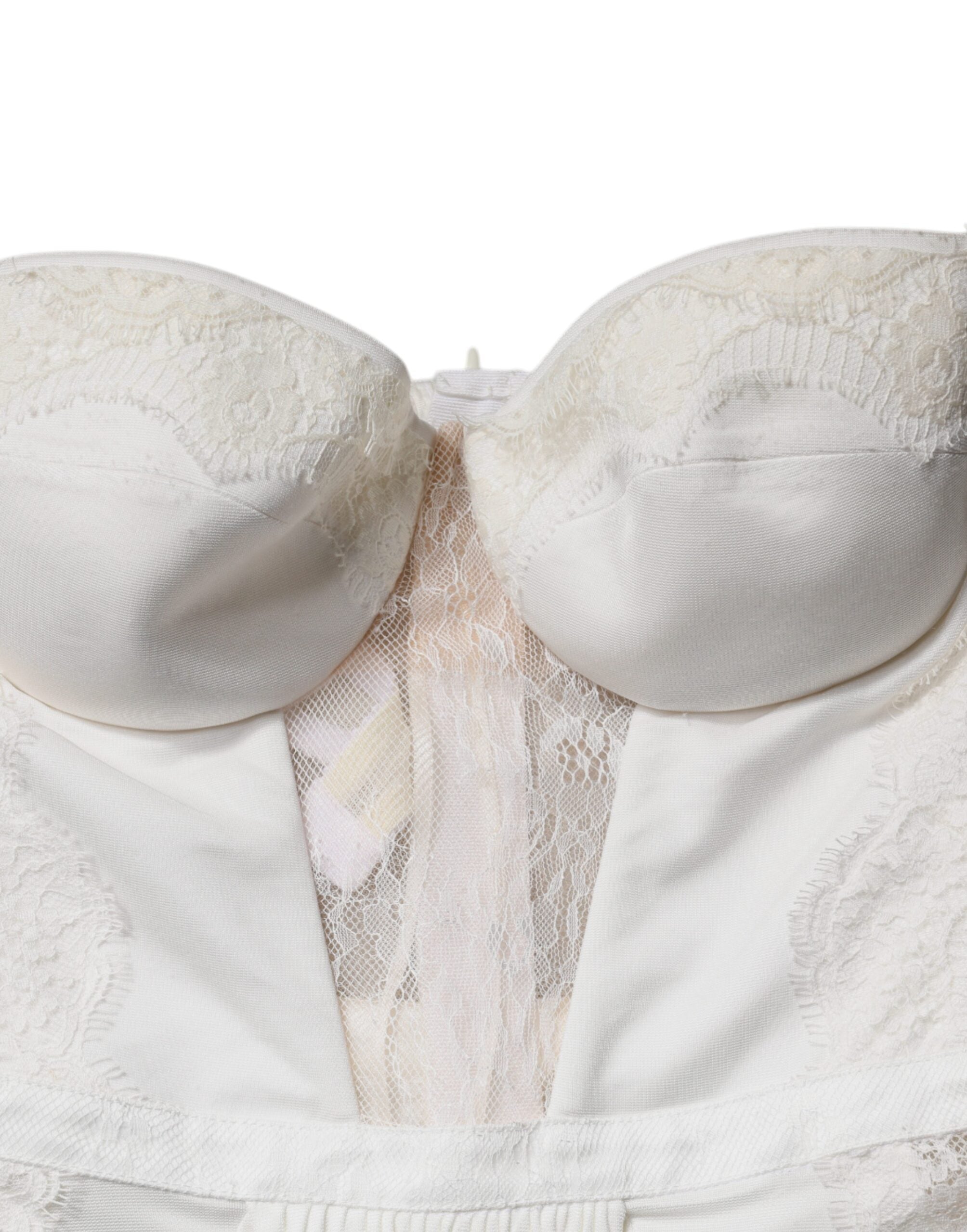 Vit Axelbandslös Bustier Sjöjungfruklänning