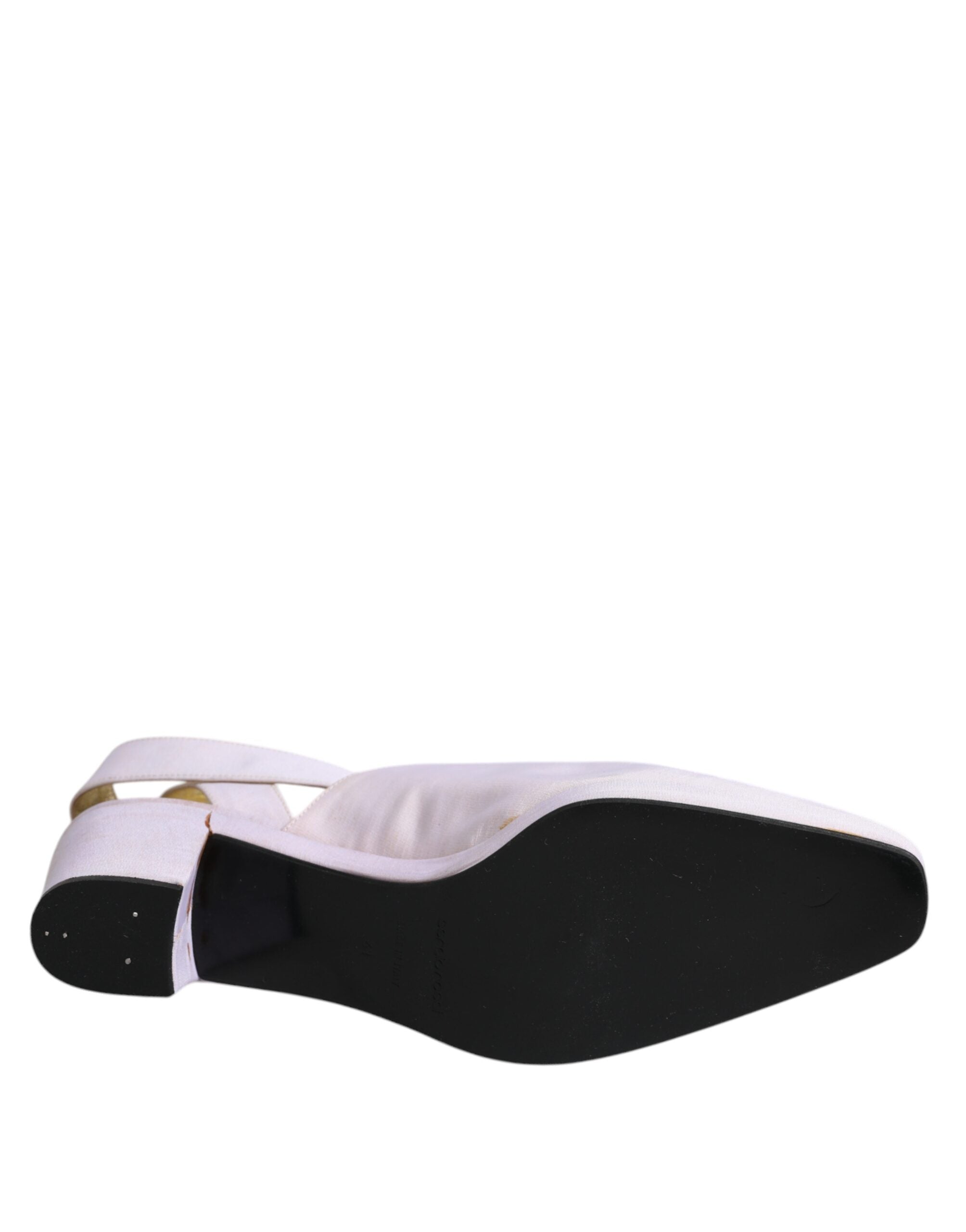 Off White Block Heel Slingback Sandaler Skor