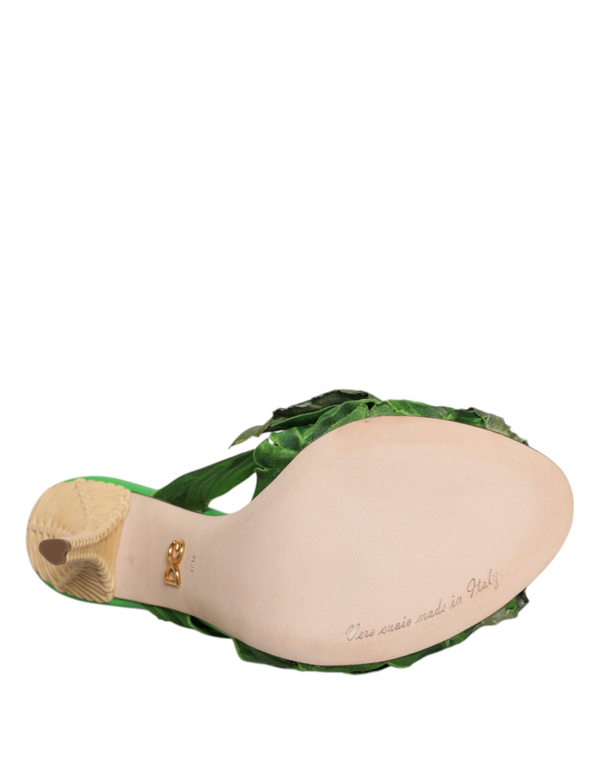 Gröna kristallslippers KEIRA sandaler