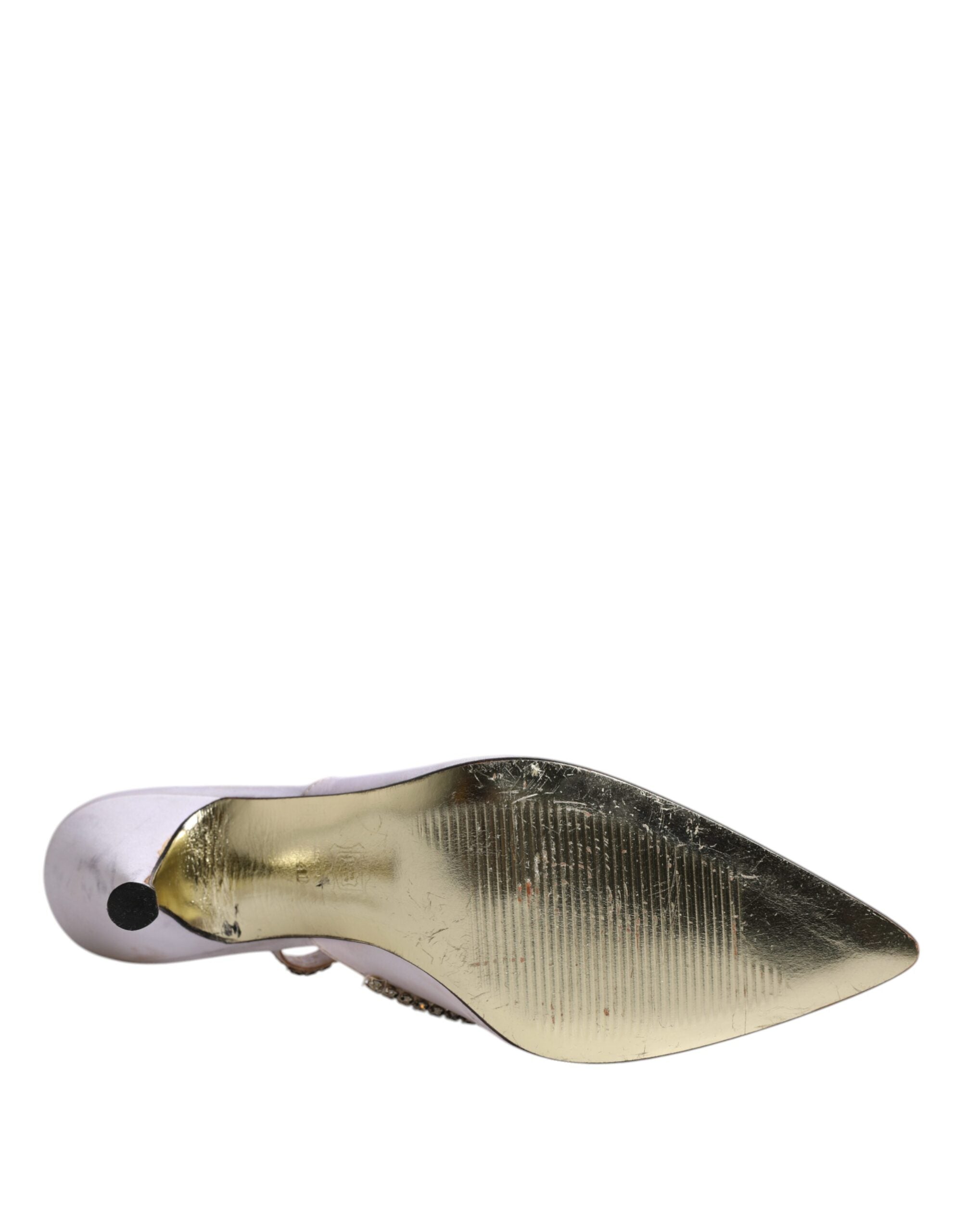 Vita strasskristaller med slingbacks och pumps