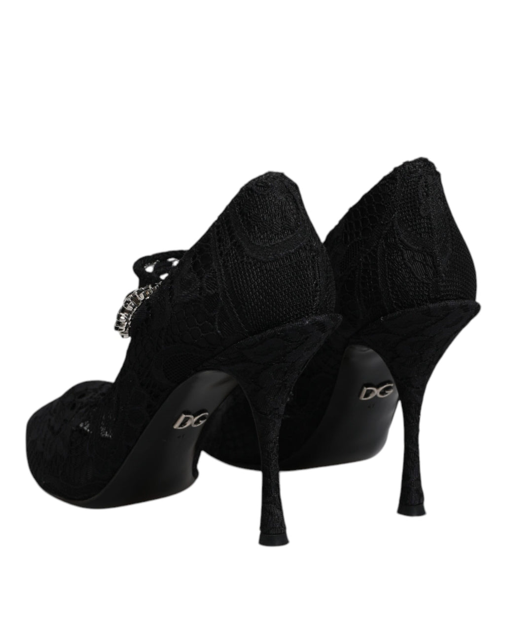 Svarte blondekrystaller Mary Jane pumps sko