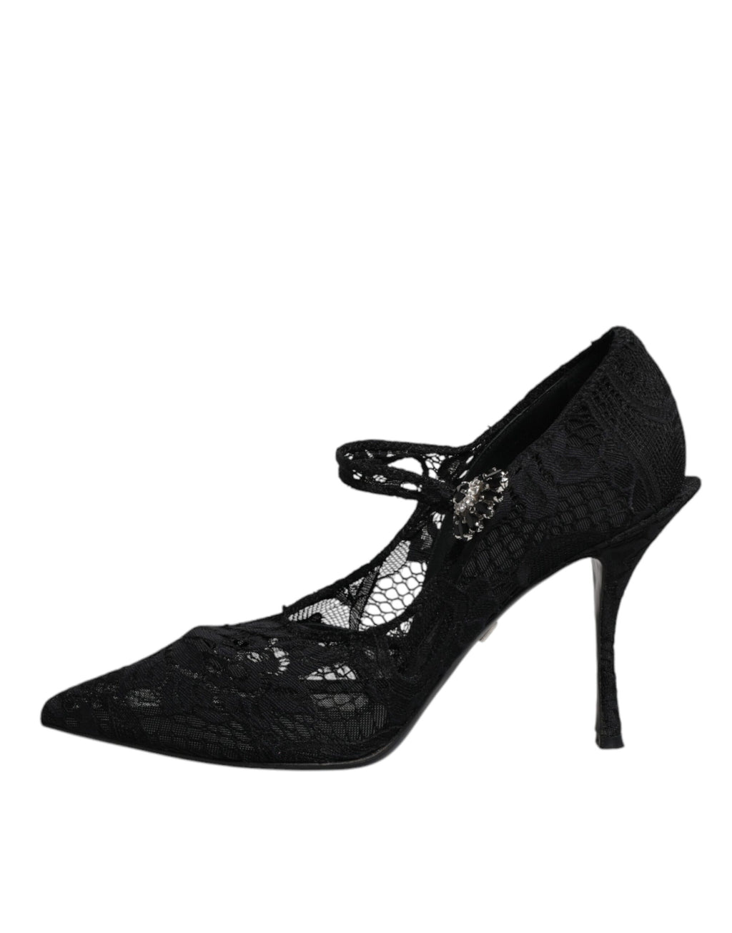 Svarte blondekrystaller Mary Jane pumps sko
