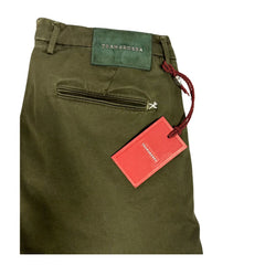 Tramarossa Green Cotton Men Chino Pants