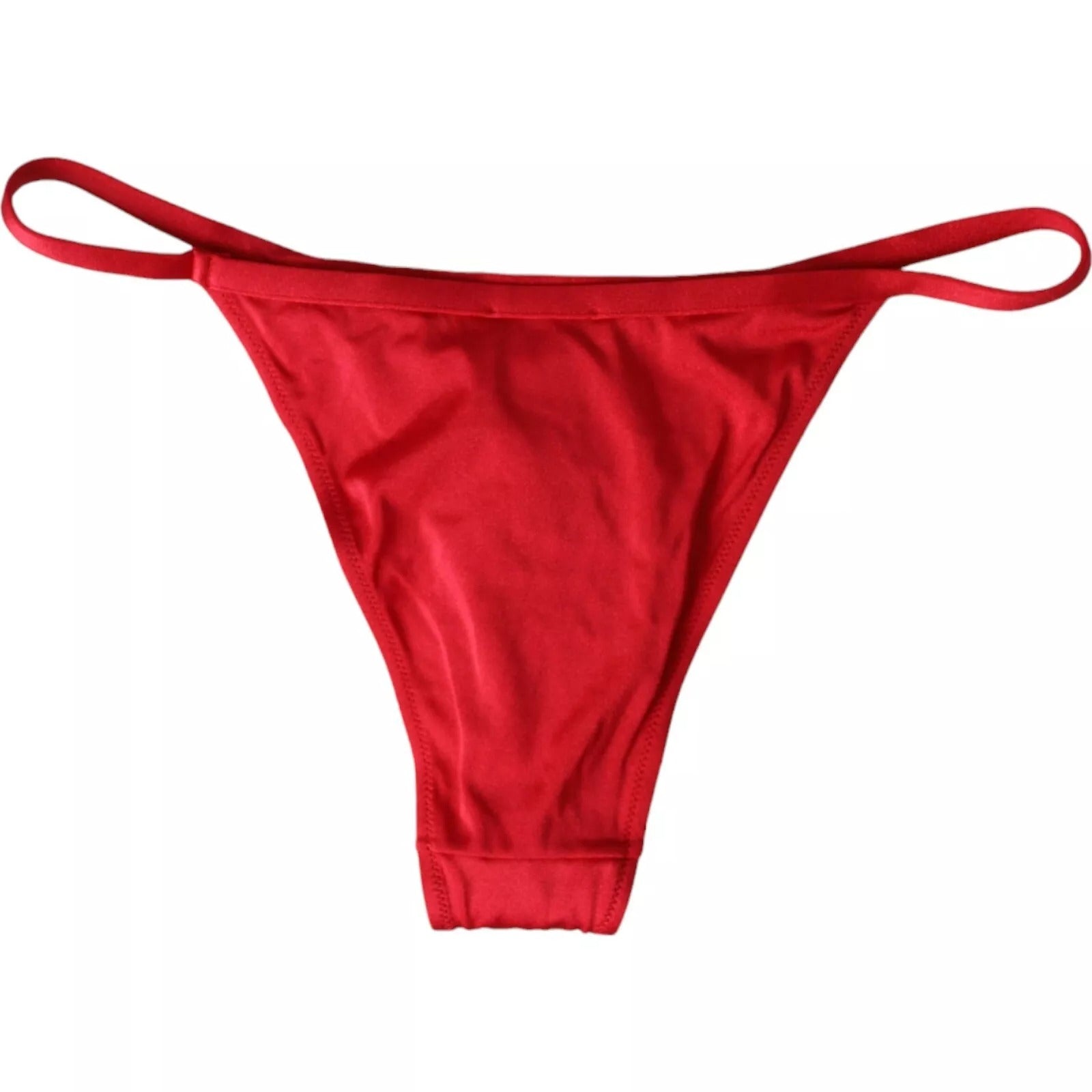 Röd nylon stretchig strandkläder badkläder bikini nederdel