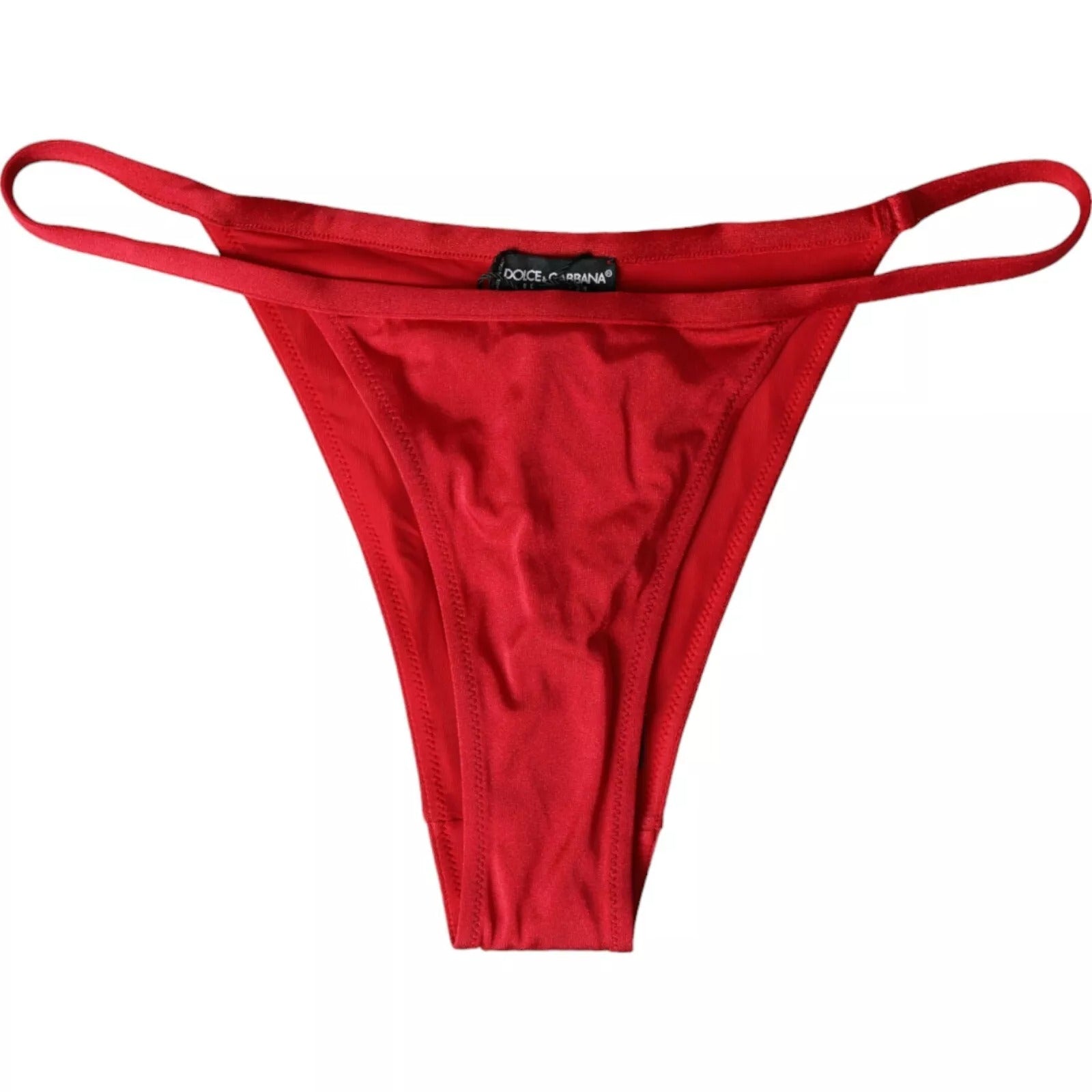 Röd nylon stretchig strandkläder badkläder bikini nederdel