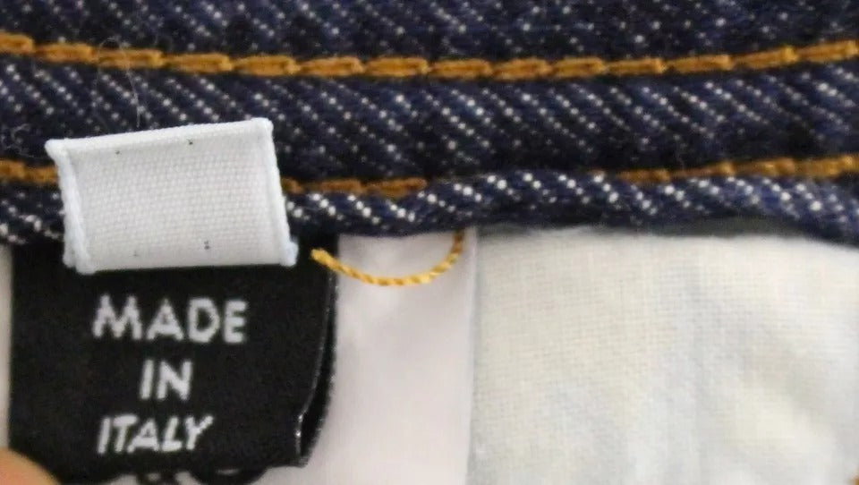 Blå D&amp;G bomullsvaskede jeansshorts