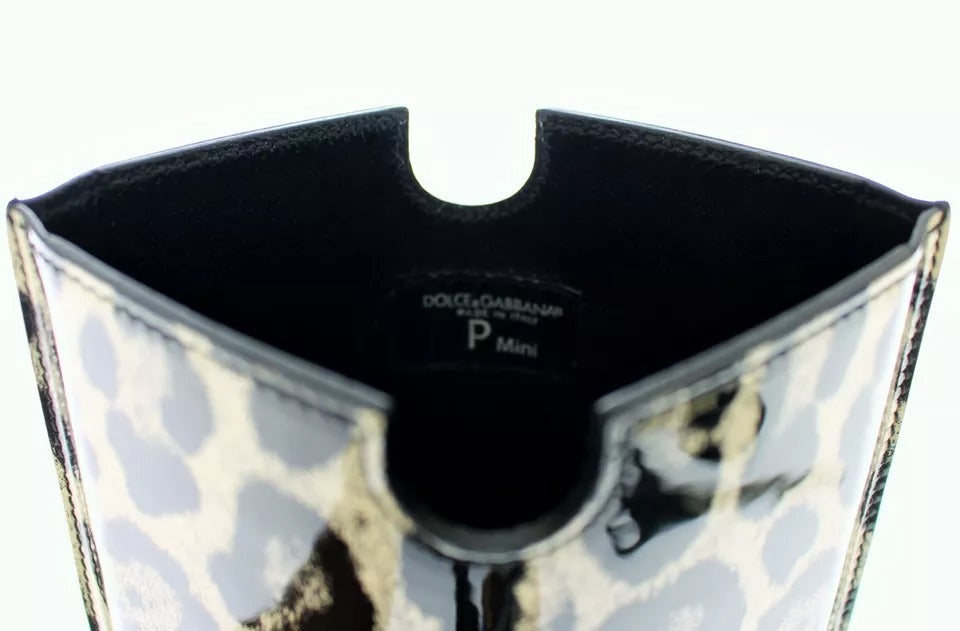 Dolce &amp; Gabbana Vitt Leopardmönster Läderfodral till e-bok Surfplatta