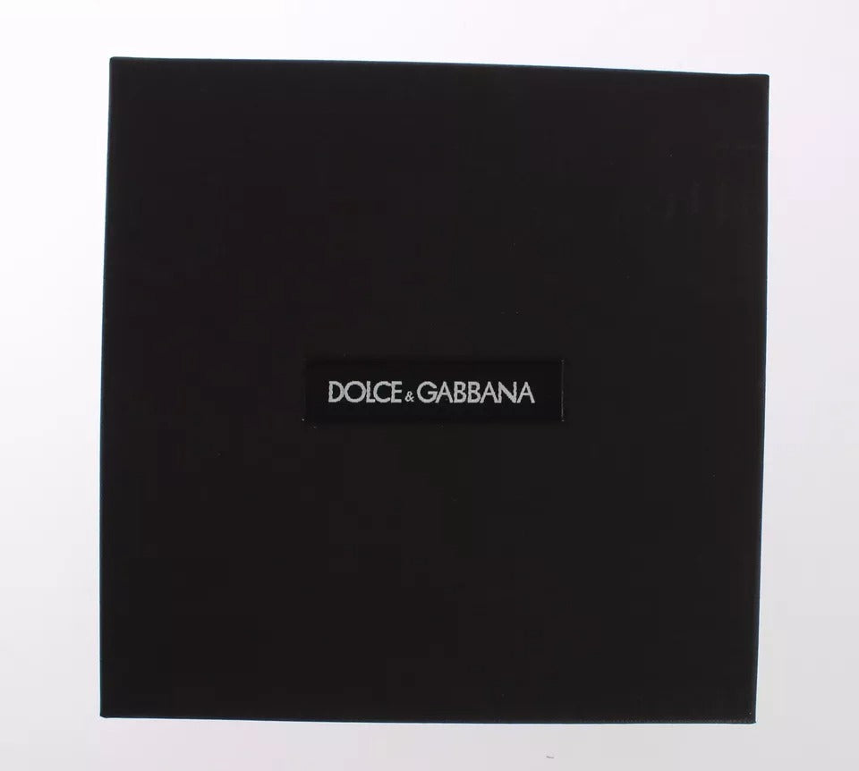 Dolce &amp; Gabbana Röd Gul Raffia Läder Spänne Finder Nyckelring Nyckelring