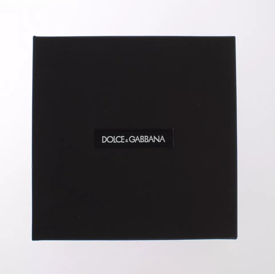 Dolce &amp; Gabbana Nyckelring med flerfärgad raffialäder och spänne