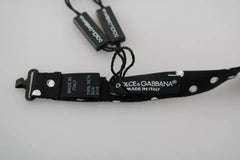 Dolce &amp; Gabbana Svart Prickig Justerbar Fluga med Halsringning