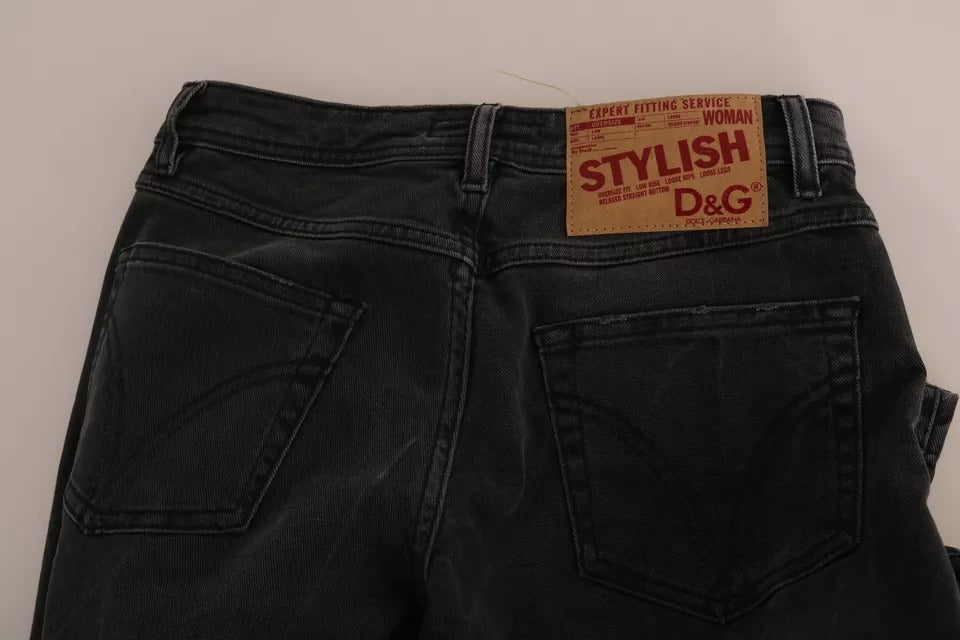 Svarta slim fit bomullsjeans D&amp;G byxor