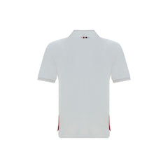 Thom Browne White Cotton Polo Shirt