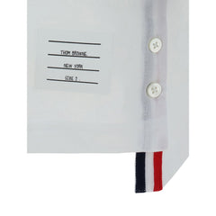 Thom Browne White Cotton Polo Shirt