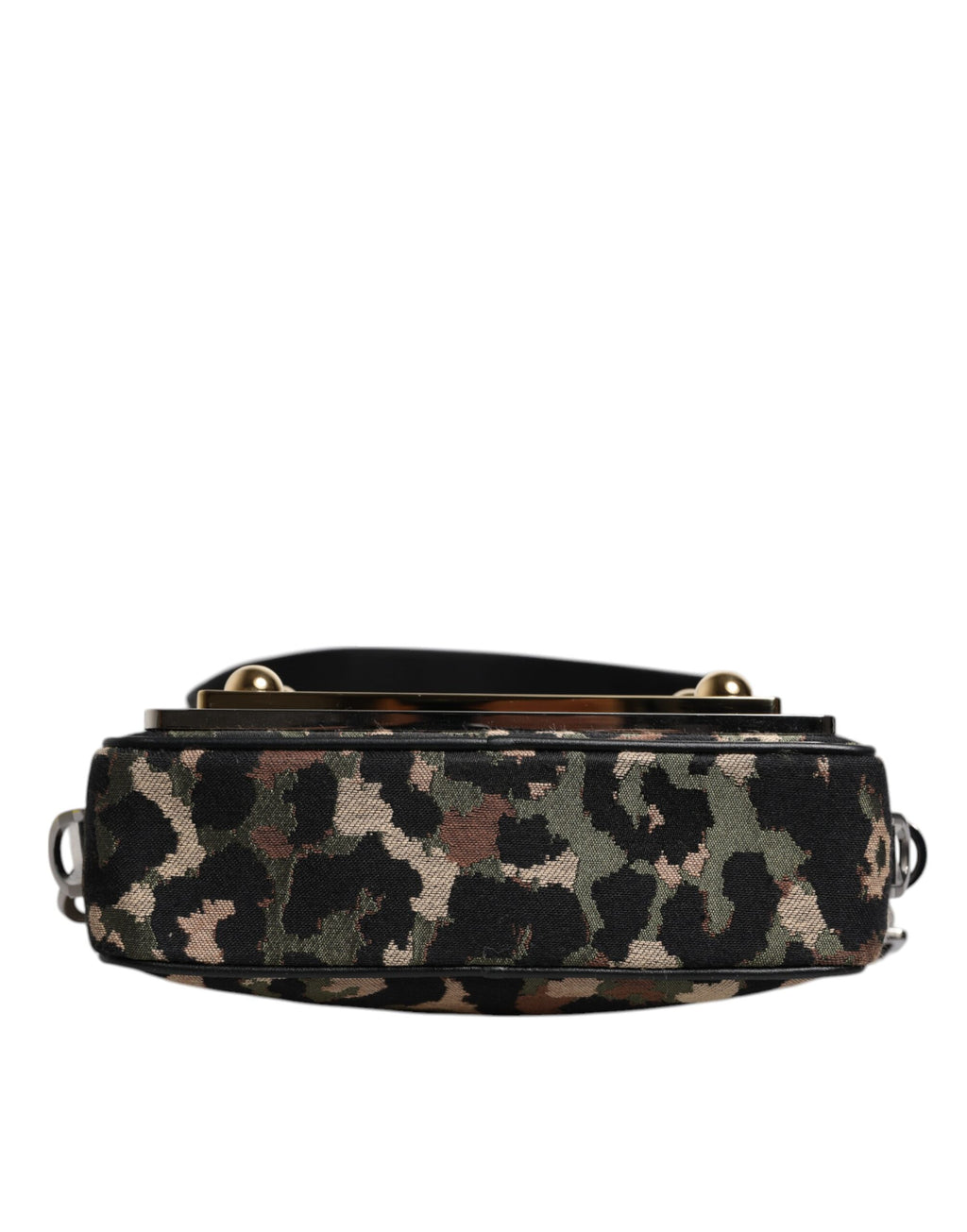 Flerfärgad leopardfärgad jacquard axelväska med DG-logotyp