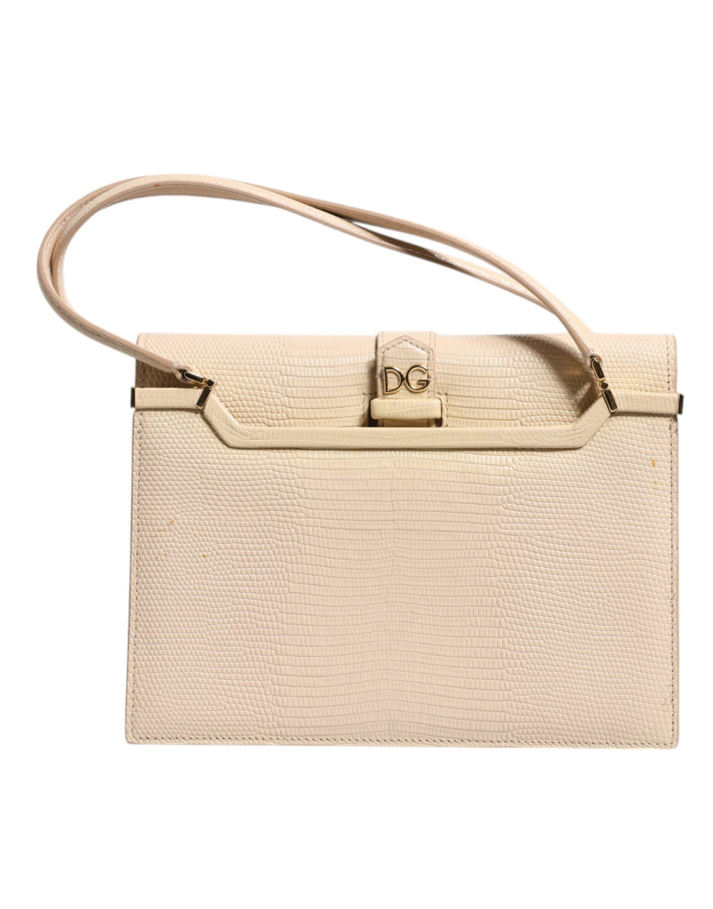 Beige läder Ingrid axelväska med topphandtag