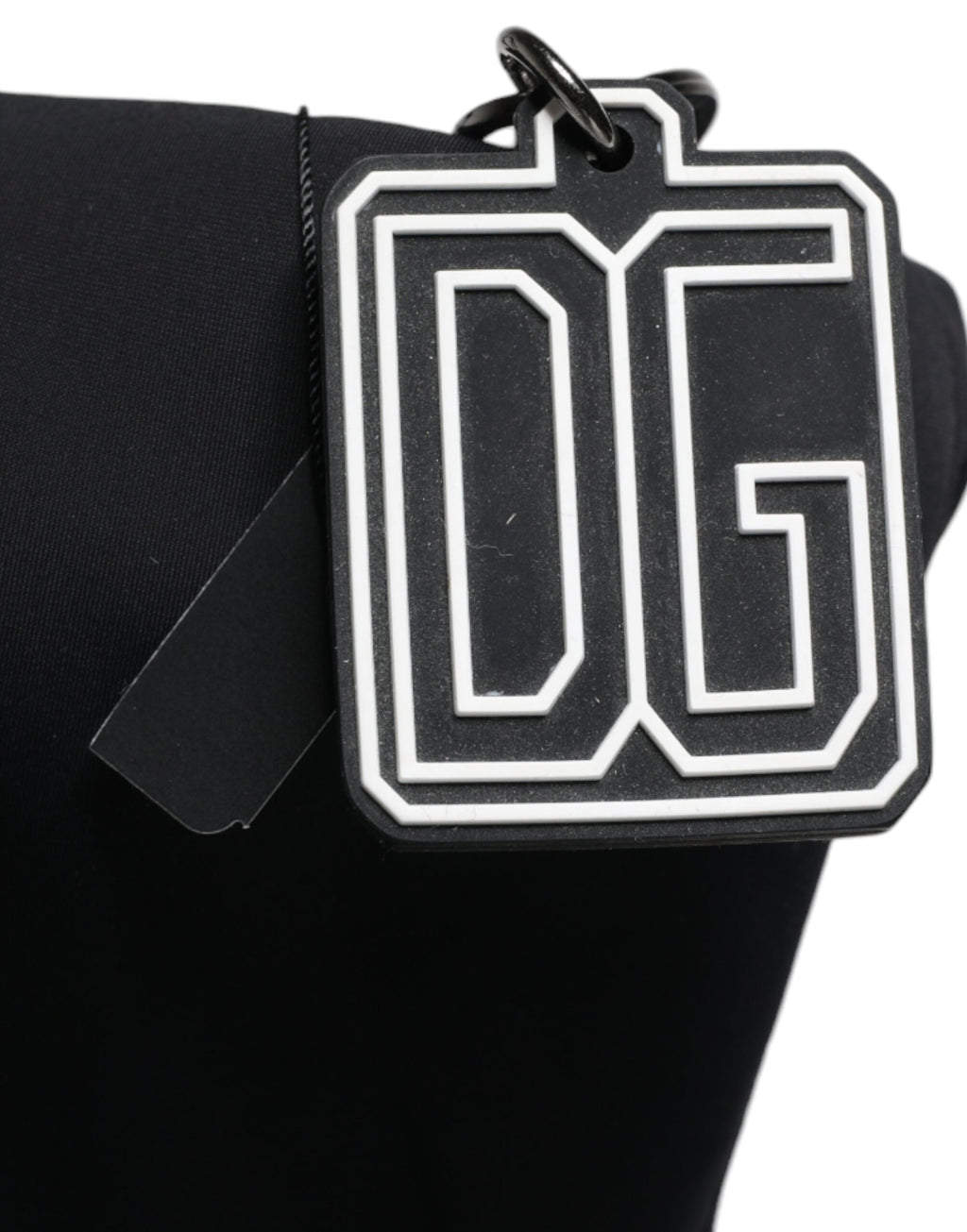 Svart canvas DG-logotyp för kvinnor Shoppinghandväska