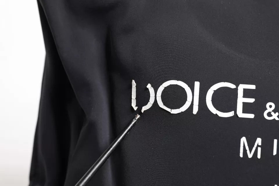 Svart canvas DG-logotyp för kvinnor Shoppinghandväska