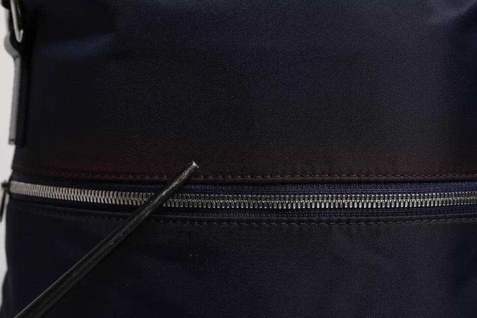 Mörkblå nylon axelväska för babyblöjor
