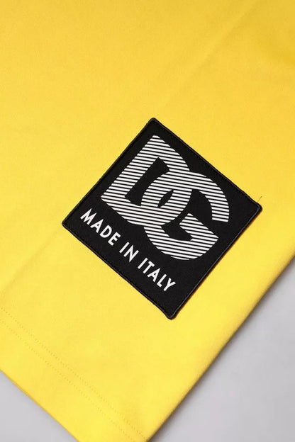 Dolce &amp; Gabbana Gul T-skjorte med rund hals og korte ermer