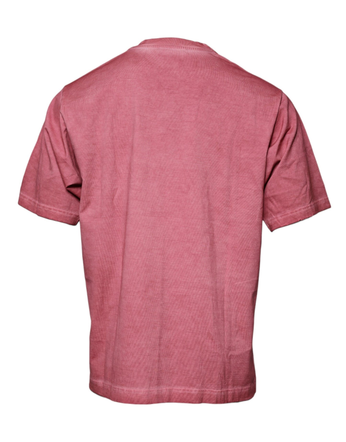 Dolce &amp; Gabbana Rosa Logo Print Bomulls-T-skjorte med rund hals