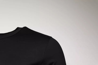 Dolce &amp; Gabbana svart bomulls-T-skjorte med rund hals og korte ermer