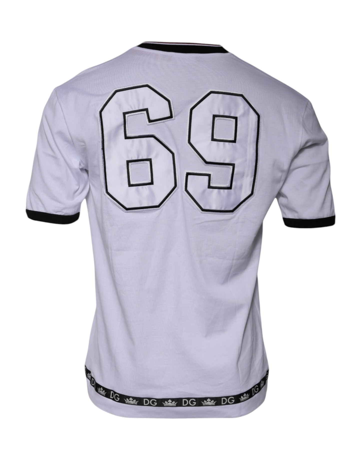Dolce &amp; Gabbana Hvit Jersey Rund Hals Kortermet T-skjorte