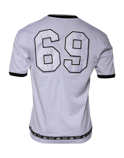 Dolce &amp; Gabbana Hvit Jersey Rund Hals Kortermet T-skjorte