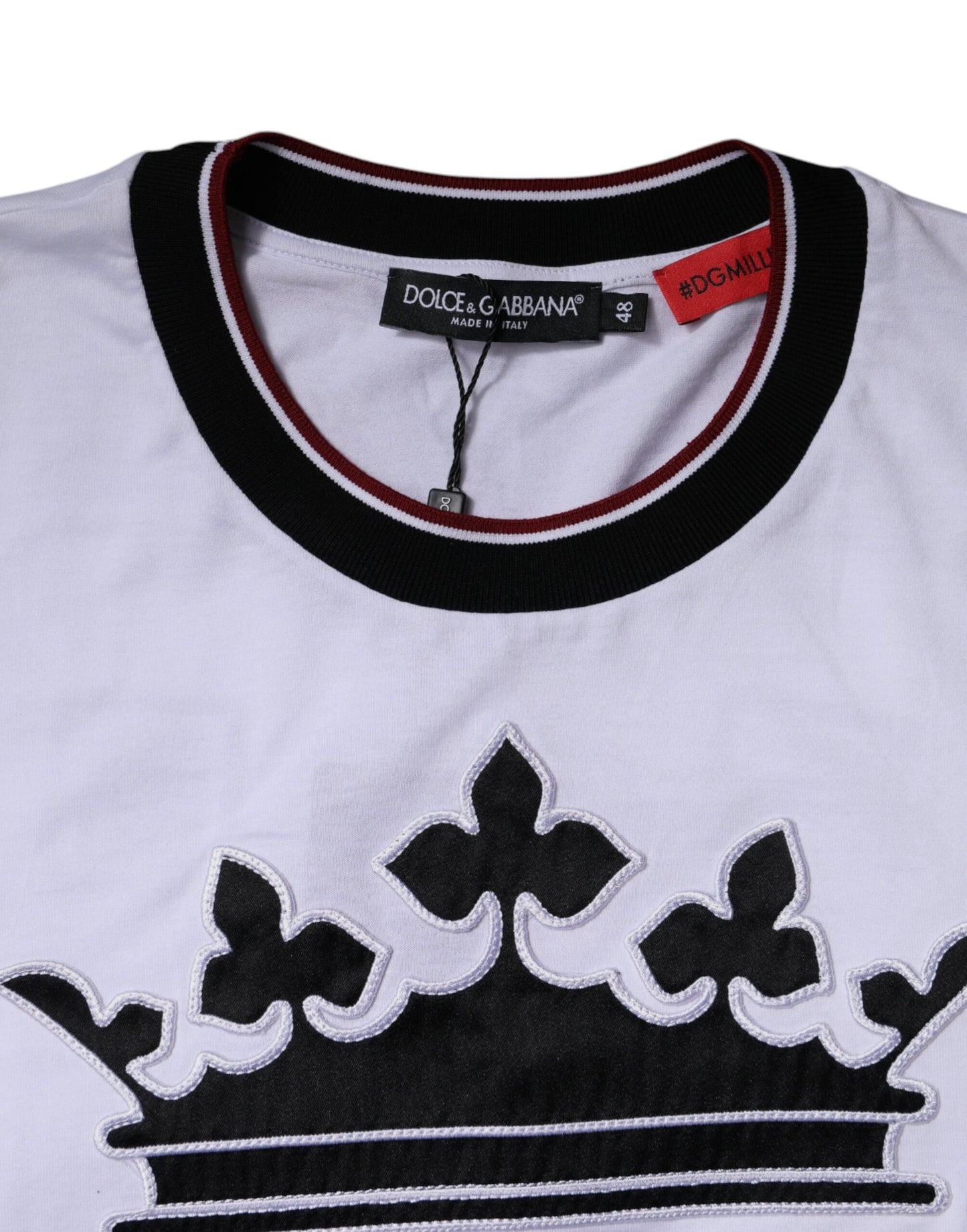 Dolce &amp; Gabbana Hvit Jersey Rund Hals Kortermet T-skjorte