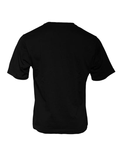 Dolce &amp; Gabbana svart DG-logo t-skjorte med rund hals og korte ermer