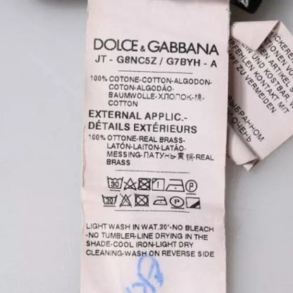 Dolce &amp; Gabbana svart DG-logo t-skjorte med rund hals og korte ermer