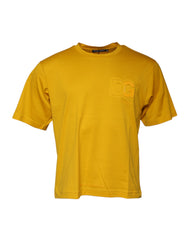 Dolce & Gabbana Dark Yellow Logo Crew Neck Short Sleeves T-shirt