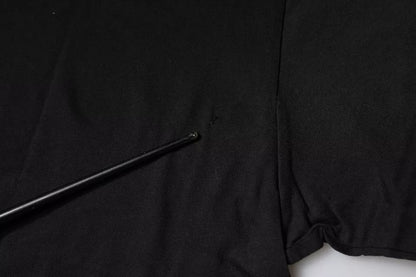 Dolce &amp; Gabbana svart logotrykk bomull kortermet t-skjorte