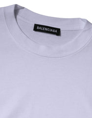 Balenciaga White Logo Cotton Jersey Crew Neck Short Sleeves T-shirt