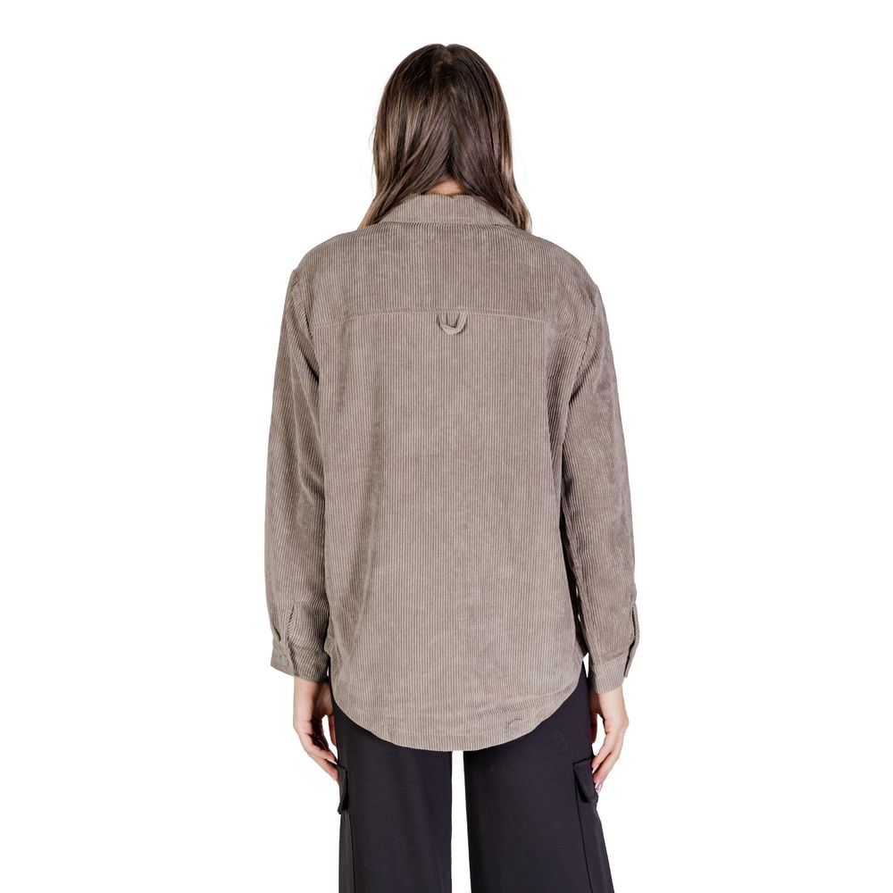 Beige polyesterskjorta