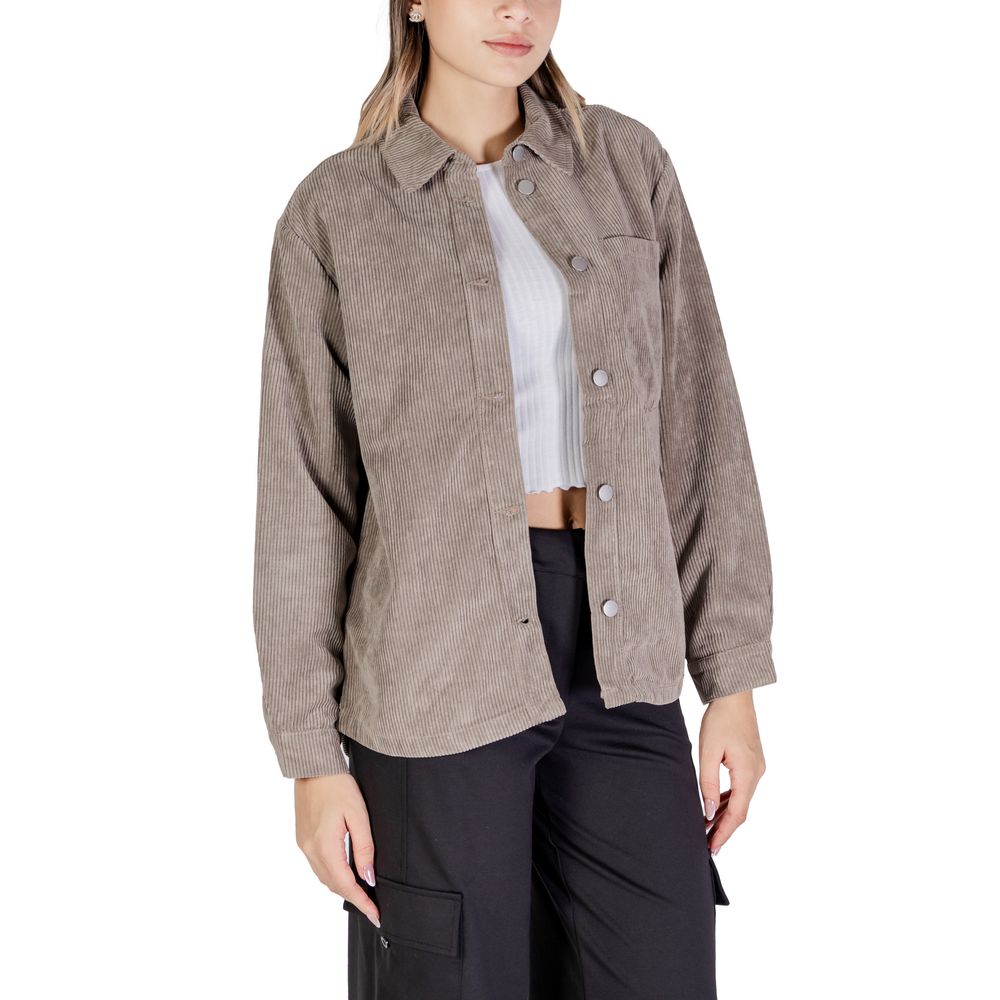 Beige polyesterskjorta